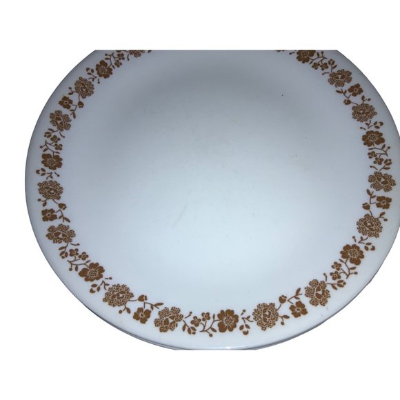 Corelle Brown Floral Dinner Plates Set of 3 - Picture 2 of 15